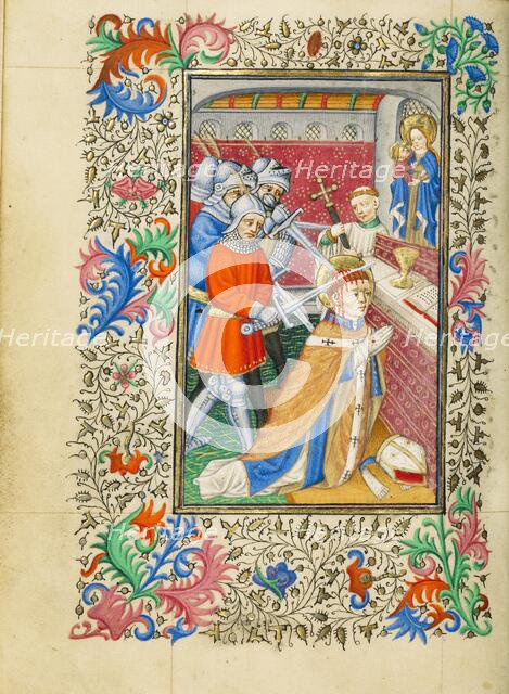 The Martyrdom of Saint Thomas Becket; Book of Hours, about 1430-1440. Creator: Fastolf Master.