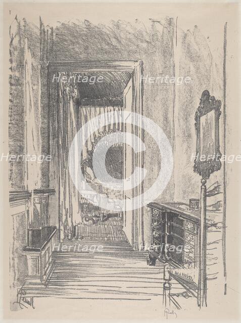Hallway to Bed Room, Stenton, 1912. Creator: Joseph Pennell.