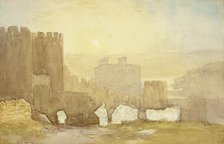Sunrise, Conway Castle, 1830. Creator: David Cox the elder.