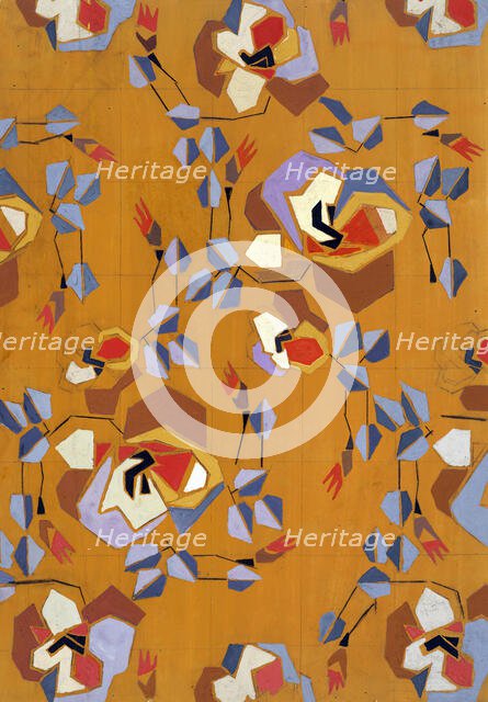 Untitled (Textile design no VII),  c1925. Creator: Frances Hodgkins.