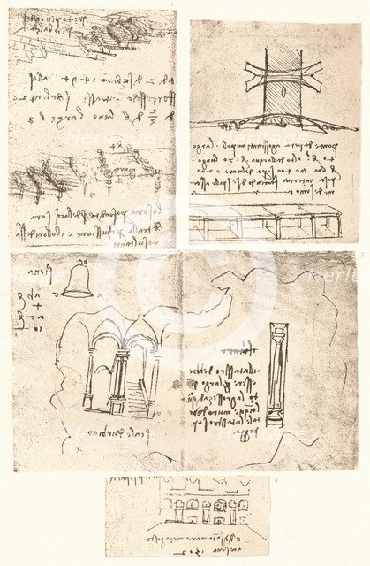 Four topographical drawings, c1472-c1519 (1883). Artist: Leonardo da Vinci.