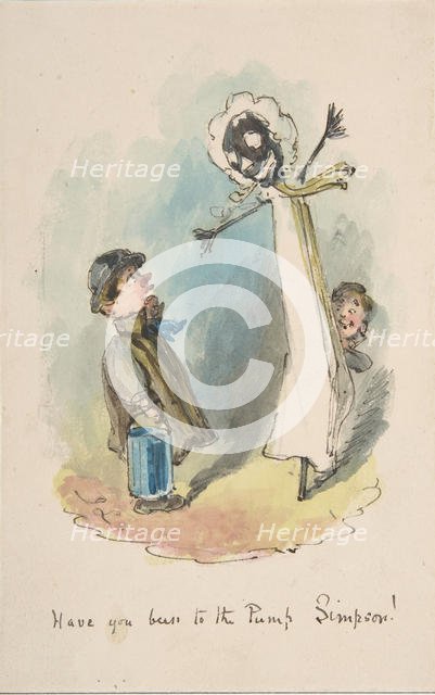 Have You Been to the Pump, Simpson?, 1837-64. Creator: John Leech.