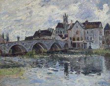 Le Pont de Moret, effet d'orage, 1887. Creator: Sisley, Alfred (1839-1899).