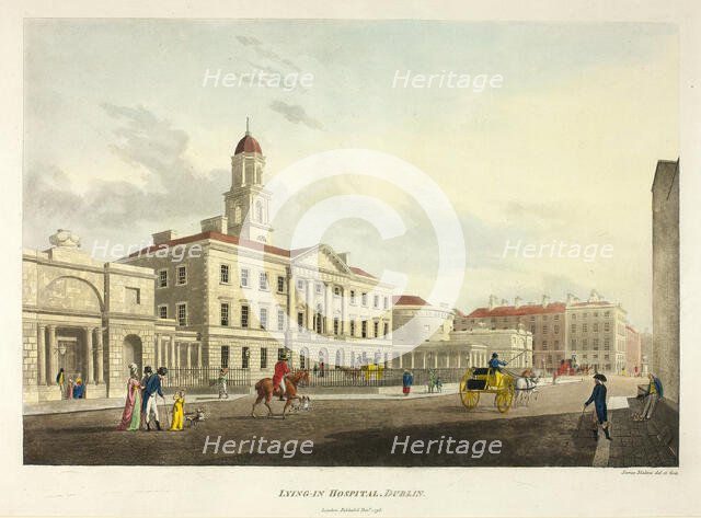 Lying-In Hospital - Dublin, published December 1795. Creator: James Malton.