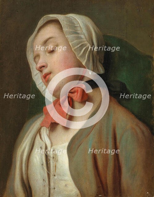 Sleeping young woman, Mid of the 18th cen. Creator: Rotari, Pietro Antonio (1707-1762).