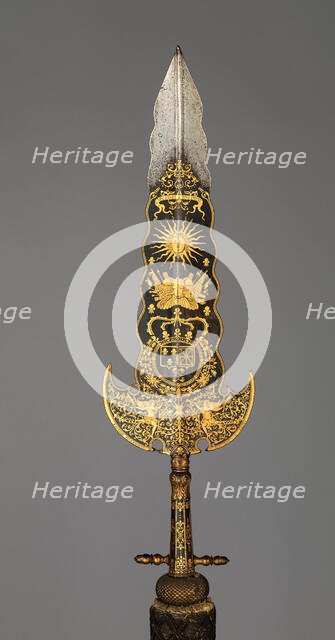 Partisan Carried by the Bodyguard of Louis XIV, French, Paris, ca. 1678-1709. Creator: Bonaventure Ravoisie.