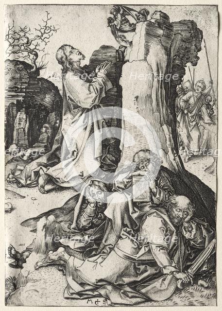Christ on the Mount of Olives. Creator: Martin Schongauer (German, c.1450-1491).