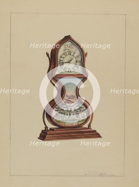 Clock, 1936. Creator: Lawrence Phillips.