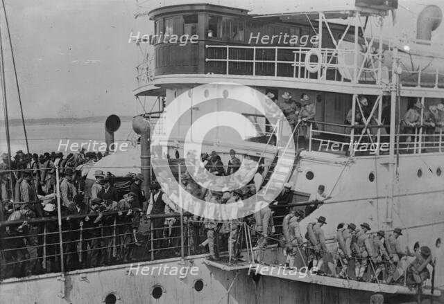 Troops arrive at Galveston, between c1910 and c1915. Creator: Bain News Service.