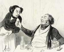 Garçon, qu'est-ce que c'est que ça?..., 1841. Creator: Honore Daumier.