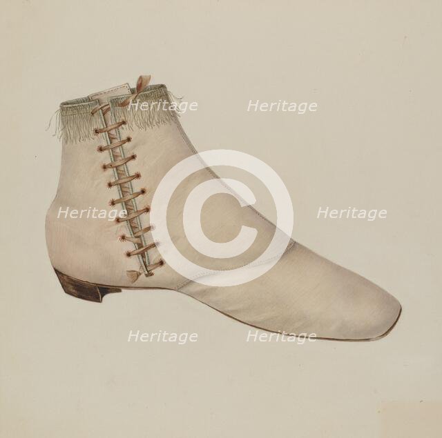 Shoe, 1935/1942. Creator: Virginia Berge.
