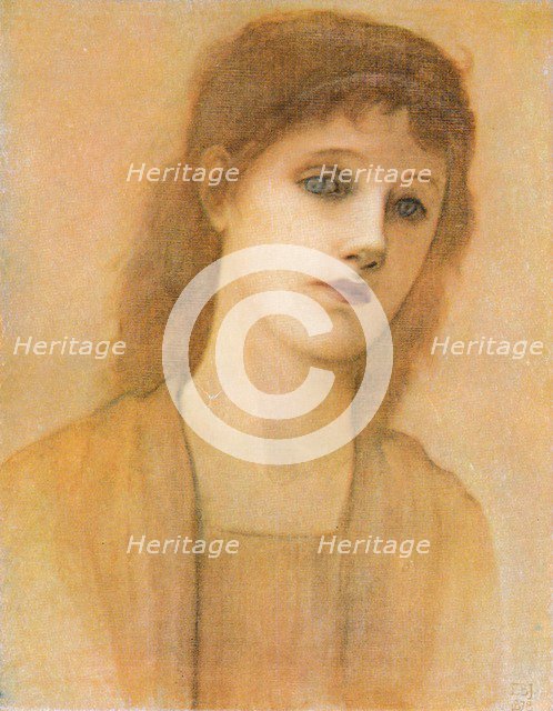 'Study of a Head', 1878, (1917). Artist: Sir Edward Coley Burne-Jones.