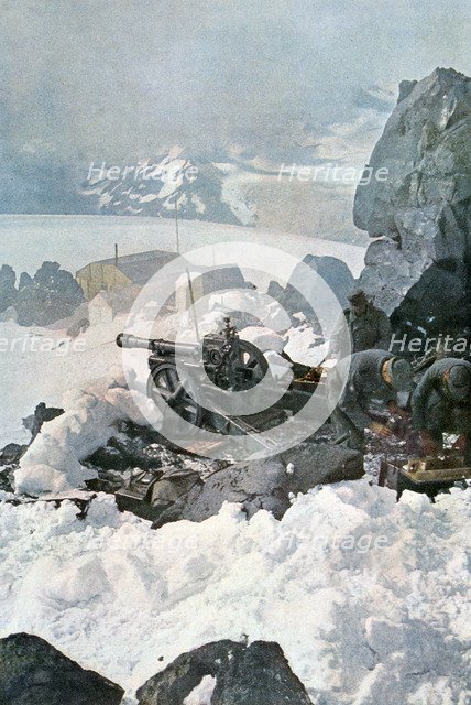 German high mountain battalion, Elbrus, Caucasus, south-east Russia, 1943. Artist: Unknown