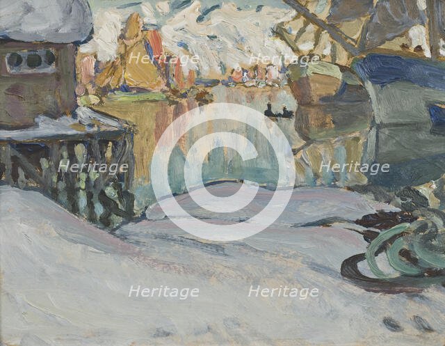 From Svolvaer Harbour. Study from Lofoten, 1910. Creator: Anna Katarina Boberg.