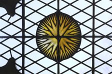 Stained glass roundel from Eltham Palace, London, 1999. Artist: J Bailey