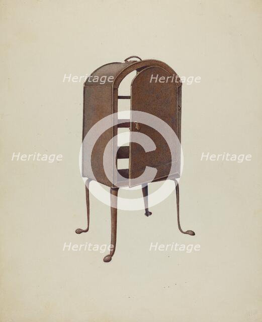 Plate Warmer, c. 1937. Creator: Josephine Miller.