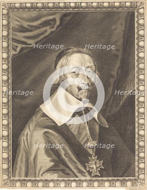 Armand Jean du Plessis, Cardinal Richelieu. Creator: Michel Lasne.