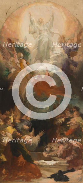 Sketch for the church of Notre-Dame-de-la-Croix : the Assumption, 1882.  Creator: Xavier-Alphonse Monchablon.