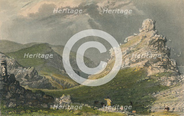 'The Valley of Rocks, Near Linton, Devonshire', 1831. Artist: Joseph Wilson Lowry.