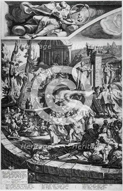 The Table of Cebes (image 4 of 4), 1592. Creator: Jacob Matham.