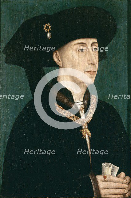 Portrait of Philip the Good (1396-1467), after 1450. Artist: Weyden, Rogier van der, (Workshop)  