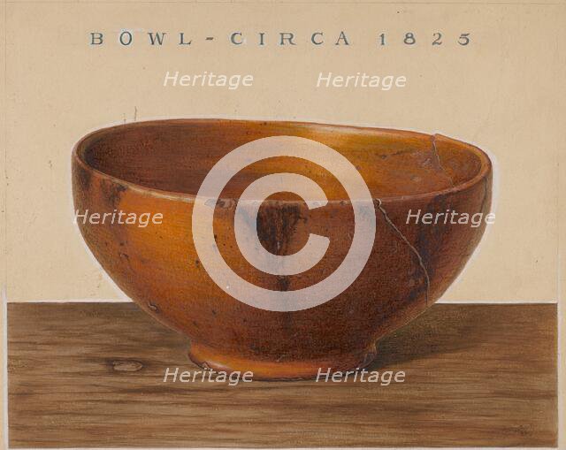 Bowl, 1938. Creator: Philip Smith.