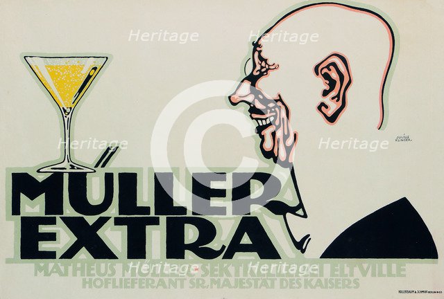 Müller Extra. Matheus Müller. Sektkellerei Eitville, 1912.