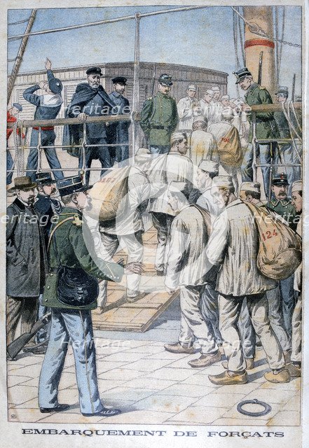 Embarkation of convicts for French Guiana, 1904. Artist: Unknown