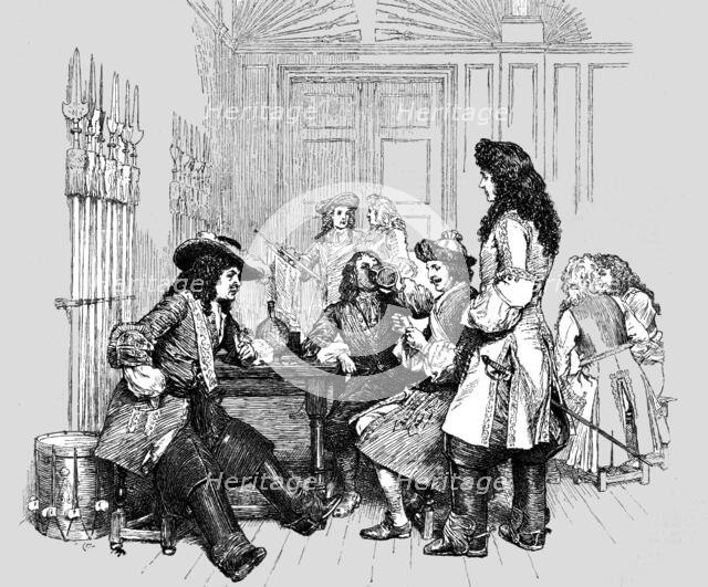 ''Historical Aspects of Hampton Court - The Guard Room in the time of William III', 1890. Creator: Unknown.