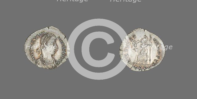 Siliqua (Coin) Portraying Valentinian II, 378-383. Creator: Unknown.