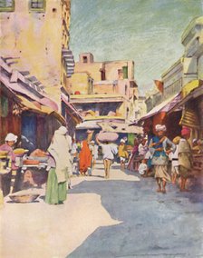 'A Bazaar at Amritsar', 1905. Artist: Mortimer Luddington Menpes.
