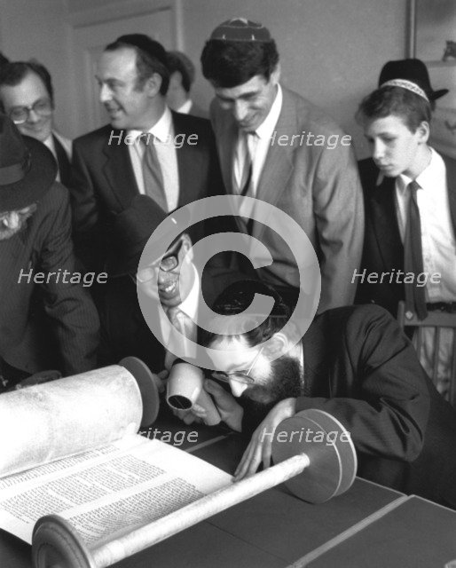 Opening of the new synagogue, Woodside Park, London, May 1988. Artist: Sidney Harris