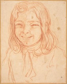 A Smiling Boy with Flowing Hair, c. 1700. Creator: Unknown.