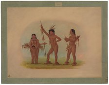 Four Mura Indians, 1854/1869. Creator: George Catlin.