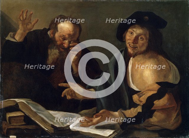 'Heraclitus and Democritus', early 17th century. Artist: Dirck van Baburen