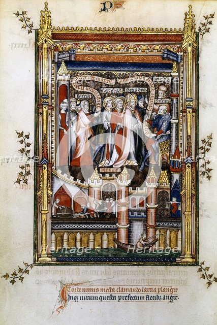 Larcia accuses St Denis, 1317. Artist: Unknown