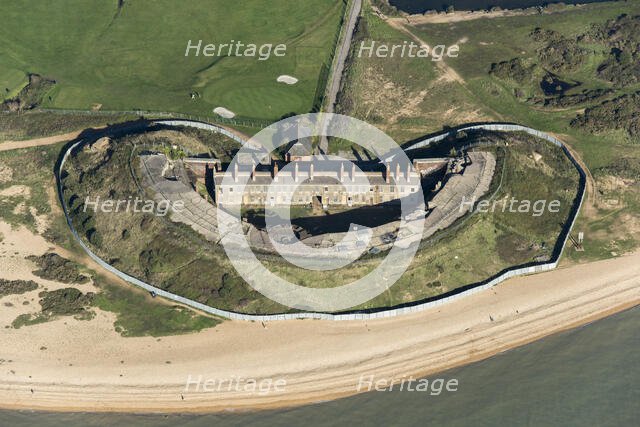 Fort Gilkicker, a semi circular, casemented coastal battery, Gosport, Hampshire, 2020. Creator: Damian Grady.