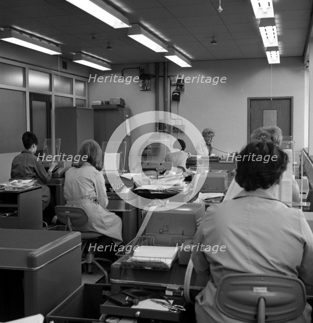 Office scene, Park Gate Iron & Steel Co, Rotherham, South Yorkshire, 1964. Artist: Michael Walters