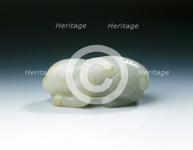 White jade mythical animal, Yuan dynasty-early Ming dynasty, China, 1279-1499. Artist: Unknown