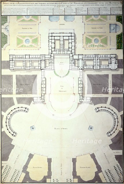 Plans for the transformation of Versailles, France, 1780. Artist: Unknown