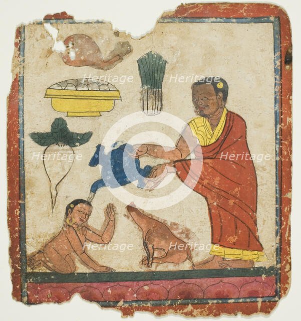 Image from a Set of Initiation Cards (Tsakali), 14th/15th century. Creator: Unknown.