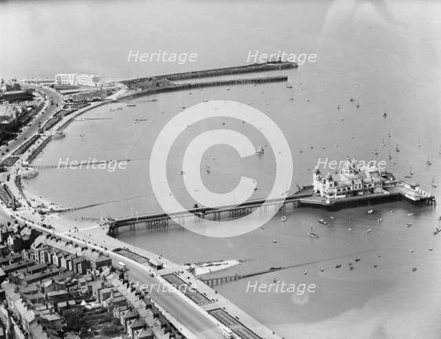 Morecambe Harbour and Central Pier, Lancashire, 1933. Artist: Aerofilms.