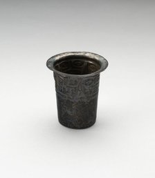 Beaker with Repouse Motifs Under Rim, A.D. 600/1000. Creator: Unknown.
