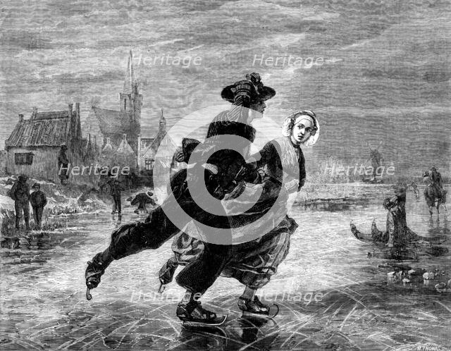 The International Exhibition: "Winter in Zealand", by A. Dillens, 1862. Creator: W Thomas.