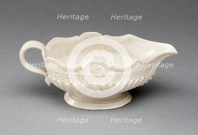 Sauceboat, Staffordshire, c. 1760. Creator: Staffordshire Potteries.