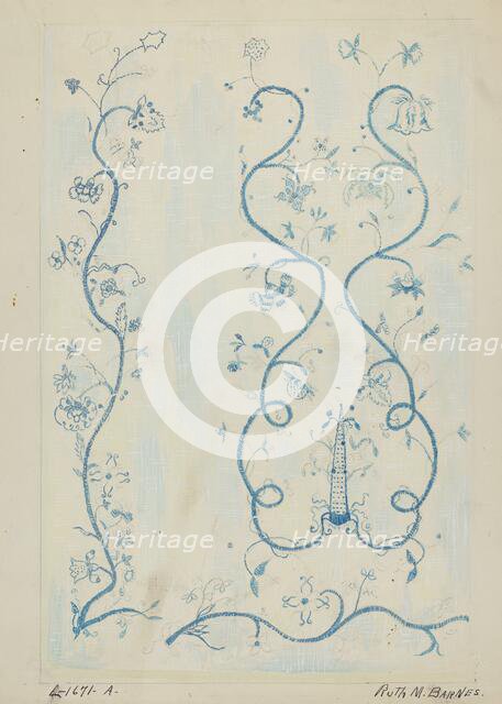 Coverlet, c. 1936. Creator: Ruth M. Barnes.