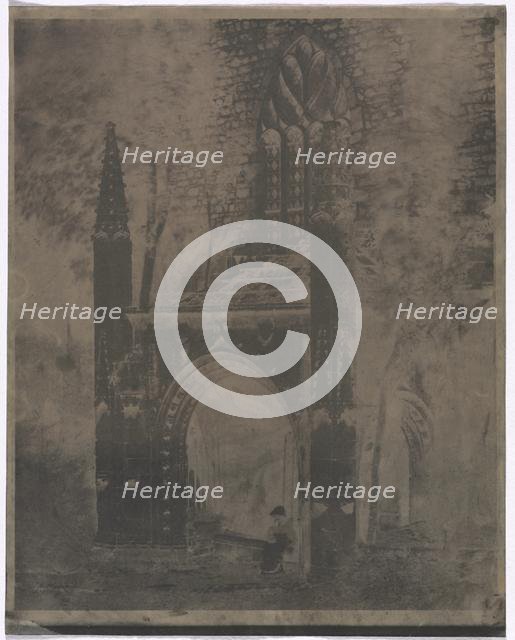 Fountain of Notre Dame at Saint-Brieuc, Brittany, c. 1853. Creator: Louis-Rémy Robert (French, 1811-1882).