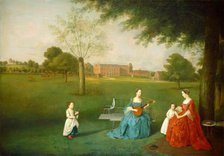 Members of the Maynard Family in the Park at Waltons, c. 1755/1762. Creator: Arthur Devis.