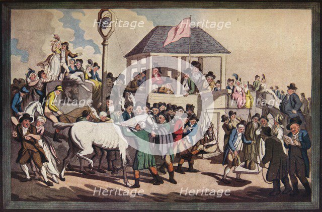 'Weighing', c1789. Artist: Thomas Rowlandson.