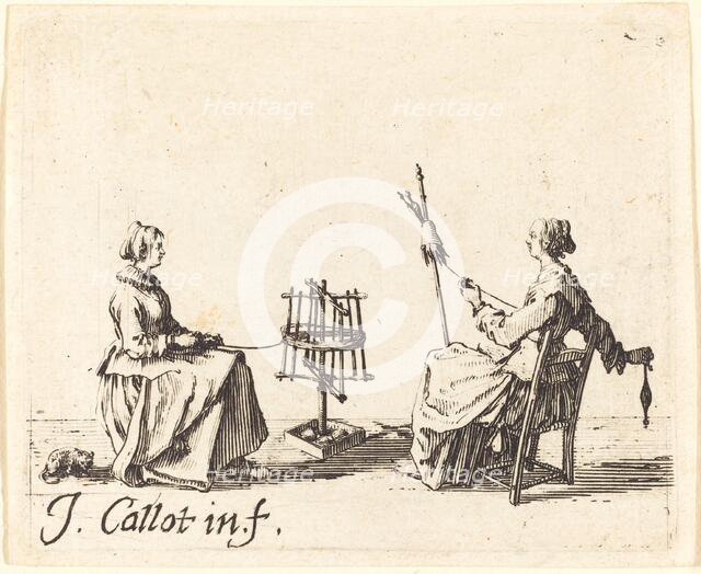 The Winder and the Spinner, c. 1623. Creator: Jacques Callot.